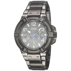 Guess #U0141L7 Womens Rose Gold Tone Swarovski Pink Dial Chronograph Watch