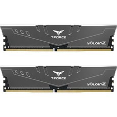 팀그룹 티포스 벌컨 Z DDR4 DRAM 16GB 키트 (2x8GB) 3200MHz 데스크톱 메모리 모듈 (PC4-25600) CL16 램 (그레이) - TLZGD416G3200H, 2x8GB_3200 MHz CL 16-20-20-40