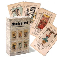 타로카드 TAROT CARD 초보자용 키워드가있는 앤티크 데크 78 반전 조디악 배우기, 24.보라색