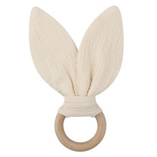 딸랑이 BPA 천연 너도밤 나무 목재 아기 Teether 면화 토끼 귀 신생아 젖니가 남 반지 설치류 껌 통증 완화 어금니 감각적 인, [33] C-D08, 1개