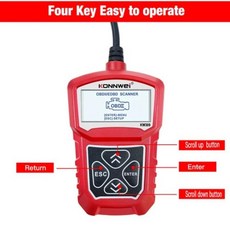 KW309 자동차 엔진 코드 리더 검사 도구 OBD2 스캐너 기아 옵티마 포르테 카렌스 소렌토 세라토, 1개