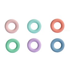 악력기-추천-실리콘 도넛 악력기 6종 세트, 혼합색상