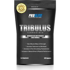 HUMAKEllc [영국] PRO-ELITE 트리불루스 테레스트리스 스트롱 95% 사포닌 함유 고효능 테스토스테론 부스터 에스트로겐 차단제 남성을 위한 근육 성장 120캡슐, 1개, 120정
