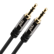 NEXi AUX 스테레오 스마트폰 스피커 오디오 연결 케이블 3극 3.5파이 옥스선, 2M, MSTC010-MM