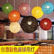 조명 램프 무드등 공간 식탁등 전등 형광 전구 마구 샹들리에 개성새 둥지 바 넝쿨볼 편물, 01 직경 20CM LED 광원 전송