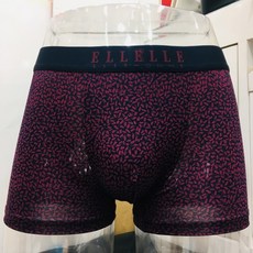 엘르이너웨어 19FW 다크와인 기하학 나염 아웃밴드 드로즈 EHD16703 (110사이즈 소량입고