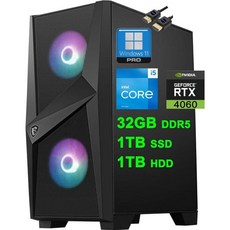 MSI Codex R 게이밍 데스크톱 | 인텔 10코어 i513400F i712700F 64GB DDR5 2TB SSD 1TB HDD 지포스 RTX 4060 8GB 그래픽 디스, 32GB DDR5 | 2TB SSD | 1TB HDD - 인텔i513400f