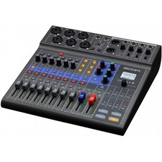 Zoom LiveTrak L-8 팟 캐스트 레코더 배터리 전원 공급 디지털 믹서 및 레코더 음악 믹서 전화 입력 사운드 패드 4 개의, 단일옵션, 단일옵션