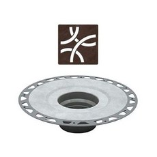 EOM Kerdi PVC 배수 플랜지 (4 "곡선 디자인 Grate - 청동 마감 [Curve- Bronze] - E0863084KRVKFC6, Curve- Bronze