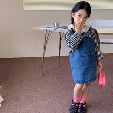 아기멜빵청치마