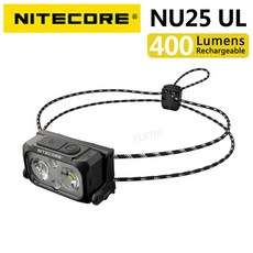 NITECORE-NU25 UL 400 루멘 3 광원 전조등 USB-C 충전 지원