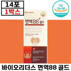 빠른 출고 면역 88 골드 면역력 증진 도움 5건강기능식품 강화 가족 직장인 학생 수험생 체력 건강 관리 가족 환절기 폴리 감마 겨울 감기 팔팔 면연력 부모님 선물 추천 14, 1박스, 14포