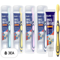 크리오 덴티메이트 휴대용 칫솔 치약 4p 세트, 50g, 3세트