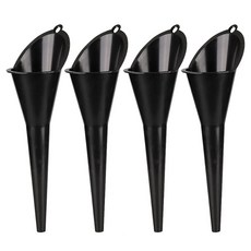 스플래시 방지 자동차 긴 마우스 오일 깔때기 충전 도구 가솔린, 3.Black 4Pcs, 1개