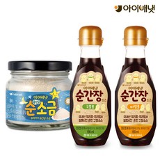 [아이배냇] 베베 이유식 순간장 국물용 190ml + 순간장 비빔용 190ml + 순소금 130g 세트, 1세트 - 순보들면