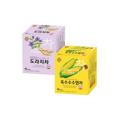 송원 도라지차 40T + 옥수수 수염차 웰빙 티백차 건강차, 송원 도라지차 40T + 옥수수 수염차 40T 웰빙 티