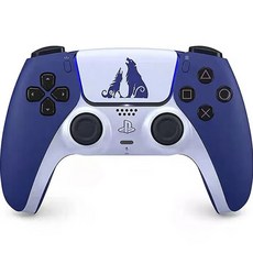 SONY 索尼 PS5 DualSense 無線控制器手柄 戰神:諸神黃昏 限量版, 1個, 藍色 + 白色