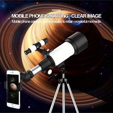 Advanced Optics 70400 천문망원경 전문가용 HD 굴절망원경 단안경 야외 캠핑 선물 아이피스 20mm 목표