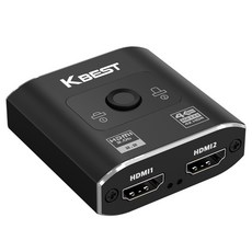 케이베스트 HDMI 선택기 1:2 셀렉터 노트북 TV 모니터 연결 화면 전환 스위치