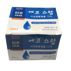 일회용 알콜스왑 에코 알콜솜 5BOx 100매입