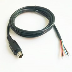 Yaesu CT-167 데이터 케이블 10 핀 미니 Din-베어 와이어 Yaesu FTM-100D/DE/DR FTM-200DE FTM-400D/DE/DR, [01] 1M, [01] Black, 1개