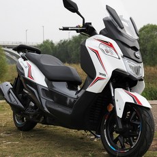 SYM 조이맥스Z300 데칼 스티커 모음, [블랙] 오렌지+화이트