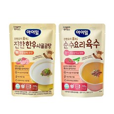 아이밀 홈쿡 순수요리 육수 200g, 한우사골곰탕+한우양지와대파, 6개