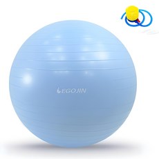 EGOJIN 瑜珈抗力球+充氣腳踏版, 藍色