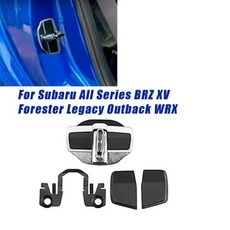 TRD 문짝 잠금 안정기 보호대 래치 스토퍼 커버 스바루 모든 시리즈 BRZ XV 포레스터 레거시 아웃백 WRX, 1) Silver Black 1Set