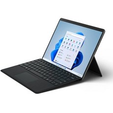 마이크로소프트 2022 서피스 프로 8 13 + 블랙 타입커버, 그래파이트(Surface Pro8) 블랙(타입커버), 코어i5 11세대, 256GB, 8GB, WIN11 Home, 8PQ-00030(서피스프로) 8XA-00017타입커버