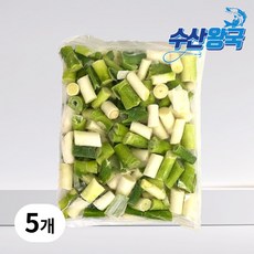 수산왕국 냉동 절단 대파, 5개, 1kg