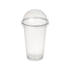 커피촌 투명 PET 아이스컵+돔뚜껑 470ml, 500개, 1세트