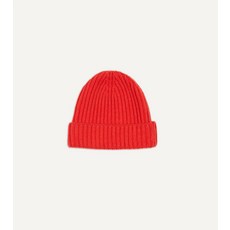 드레익스 Orange Cashmere Ribbed Knit Cap