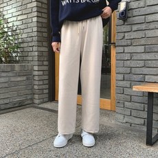 [메이블루] 와이드 골지 밴딩 팬츠