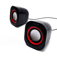 USB 2채널 PC스피커 데스크탑 노트북 유선 게이밍 LED 피씨 컴퓨터미니, 화이트