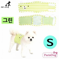 쿵샵쿵SHOP 패리스독 베어 매너벨트 그린 S 강아지 기저귀 팬티, 1