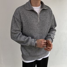 남자반집업니트
