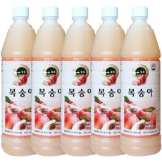 청솔 복숭아 음료베이스 835ml / 과일원액, 5개