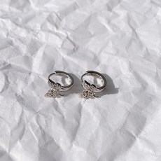 블루씨티 큐빅 포인트 원터치 링 귀걸이 5type A
