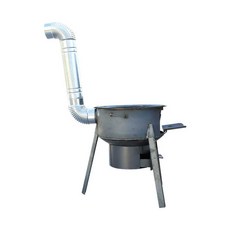 가마솥화덕 농촌 시골 소각로 캠핑 드럼통 장작 무쇠, 업글모델 52cm 스토브 링 3개 패키지