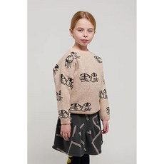 [BOBO CHOSES] 보보쇼즈 23FW 키즈 니트 Smiling Cat all over jacquard jumper 223AC117