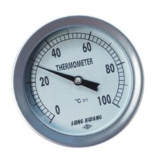 바이메탈 온도계 75파이 T형 50도 정밀한 온도 측정 산업용, 150도 150L, 1개