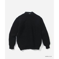 [케리 울른 밀즈] WAFFLE CREWNECK SWEATER JET BLACK
