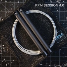 브랜드없음 RPM session 4 알피엠 줄넘기 와이어줄넘기 더블언더 크로스핏 복싱 스피드로프, 트루블랙