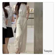 오프숄더점프슈트