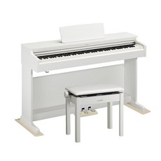 YAMAHA 야마하 Digital Piano 전자피아노 88건반 고저자재 의자 부속 ARIUS 아리우스 YDP165 풀옵션 세트 방진/방음 매트&연장 5년 보증 세트 WH 화이트