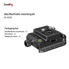 SmallRing Aka Fotopro 사양 설치 베이스 키트 이중 파이프 클램프 4233 4234 15mm