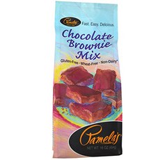 Pamela's Products Chocolate Brownie Mix 16 oz (454 Pamela's Products 초콜릿 브라우니 믹스 16oz(454g)(팩 1, 454g, 1개