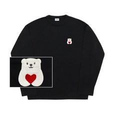 그레이버니트 커플 라운드넥 스웨터 남녀공용 봄 가을 오버핏 캐주얼 블랙 데일리 풀오버 RB789