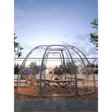야외 레스토랑 카페 투명 돔하우스 방수 방풍 야외텐트 5인용 정원용품, 대각선2.5m 6각3도어+PVC(3-5명적합)